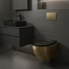Wand-Wc Rea Carlo Mini Tornado Black/Brushed Gold Produktbild-Vorschau 6