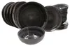 18-częściowy zestaw talerzy Reactive Glaze Black 6-osobowa Podgląd zdjęcia produktu 1