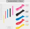 A size chart and product comparison image for fitness bands. Náhľad obrázku produktu