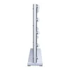 A side view of a white makeup mirror with lights on a white background. Produktbild-Vorschau