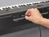 A hand is plugging a cable into the back of a Yamaha PSR-SX 600 keyboard. Anteprima dell’immagine prodotto