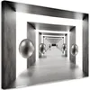 Leinwandbild Tunnel aus silbernen 3D-Kugeln 60x40 Feeby Produktbild-Vorschau 1
