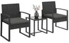 Outsunny Rattan Bistroset, 3 teiliges Gartenmöbel-Set mit 2 Produktbild-Vorschau 1