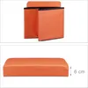 Pouf pieghevole Relaxdays, cubo con vano portaoggetti, Anteprima dell’immagine prodotto 4