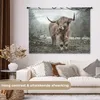 MuchoWow® Wandteppich Wandbehang Schottische Hochlandrind - Produktbild-Vorschau 2