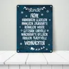 Metallschild mit Spruch: Frohe, besinnliche und friedliche Produktbild-Vorschau 3