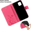 iPhone Handy Tasche Handyhülle Schutz Hülle Blumen Flip Produktbild-Vorschau 5