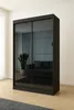 Stylowa szafa przesuwna LOKO2 120cm wenge - fronty szkło Podgląd zdjęcia produktu 1