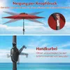 Parasol COSTWAY 230 cm z oświetleniem LED zasilanym energią Podgląd zdjęcia produktu 6