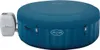 A blue inflatable hot tub with a control unit attached to the side, set against a white background. Produktbild-Vorschau