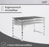 Höhenverstellbarer Klapptisch, schwarz, Campingtisch 120 x Produktbild-Vorschau 5