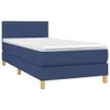 Boxspringbett mit Matratze & LED Blau 80x200 cm Stoff Produktbild-Vorschau 3