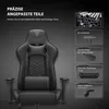 A gaming chair with feature callouts. Produktbild-Vorschau