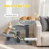 PawHut kattenladder, 3-traps huisdierenladder met bed, Productafbeelding-voorbeeld 4