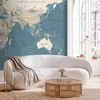 Vlies Fototapete - Vintage World Map 100x70 cm Karten Produktbild-Vorschau 1