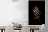 MuchoWow® Poster Blatt - Feder - Schwarz und Gold 80x120 cm Produktbild-Vorschau 2