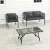 Sada zahradního nábytku Outsunny z polyrotanu – lounge set Náhled obrázku produktu 3