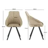 CLIPOP Esszimmerstühle, 2er Set Ergonomischer Küchenstuhl, Produktbild-Vorschau 2
