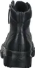 A back view of a black leather high-top boot with a thick platform sole. Voir les images du produit