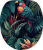 A colorful parrot perched on a branch amidst lush tropical foliage. Náhled obrázku produktu