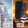 110x203cm Blackout Thermal Door Curtain Eyelets Vodotěsné Náhled obrázku produktu 11