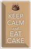vianmo Blechschild 18x12 cm Keep Calm and eat cake Yoga Produktbild-Vorschau 1