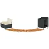 vidaXL Whirlpool-Umrandung Schwarz Poly-Rattan und Produktbild-Vorschau 4