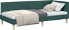 vidaXL Rohový rám postele tmavozelený 80 cm x 200 cm látka Náhľad obrázku produktu 1