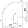 Naber R-RBV flow 150 Rohrbogen 90°, weiß  - Lüftungstechnik Produktbild-Vorschau 8