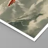 Poster - Poster ohne Rahmen - Rot Flugzeug Berge - 40x50 cm Produktbild-Vorschau 2