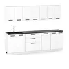 ULWEHOME Küchenzeile 260 cm Mattweiß, Küchenmöbel-Set mit Produktbild-Vorschau 2