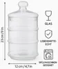 Bonboniere Glas mit Deckel – Vorratsglas 3-stöckig Produktbild-Vorschau 2