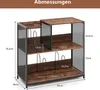 COSTWAY 3-stöckiger Plattenspielerständer für bis zu 300 Produktbild-Vorschau 2