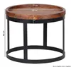 FineBuy Set di 2 tavolini da salotto in legno massello di Anteprima dell’immagine prodotto 2