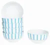 Split turquoise rayé 6x bol à céréales Ø14cm 400ml bol à Voir les images du produit 1