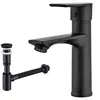 Homelody Wasserhahn Bad Schwarz Einhebelmischer mit Siphon Produktbild-Vorschau 1