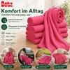 Betz 4 Stück Luxus Fleecedecken 130x170 cm Kuscheldecken  Produktbild-Vorschau 4