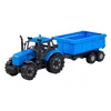 van der Meulen Spielzeugtraktor blau mit Anhänger Bauernhof Produktbild-Vorschau 2