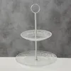 Etagere aus Glas mit zwei Ebenen, RELIEF, 28 cm Produktbild-Vorschau 2