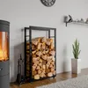 Dřevěný stojan Keri s kolečky 25x60x125, černý kov Náhled obrázku produktu 9