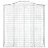 Gabionen mit Hochbogen 2 Stk. 200x50x200/220cm Verzinktes Produktbild-Vorschau 4
