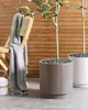 BELIANI Blumentopf Taupe Ton und Glasfaser Rund ⌀ 37 cm mit Produktbild-Vorschau 4