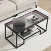 VEVOR Couchtisch Beistelltisch aus gehärtetem Glas mit Produktbild-Vorschau 8