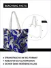 Große Strandtasche Shopper mit Reißverschluss - Blätter und Produktbild-Vorschau 2