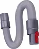 A gray flexible hose with gray and red connectors, isolated on a white background. Voir les images du produit
