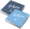 itenga 40x Serviette Schön dass du da bist (20x hellblau - Produktbild-Vorschau 1