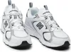 A pair of white New Balance sneakers shown from a slightly angled front view against a white background. Náhled obrázku produktu