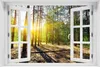 Wallario Poster mit Fenster-Illusion: Sonnenstrahlen tief Produktbild-Vorschau 1