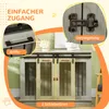 PawHut Hundekäfig, Hundehütte, Haustierkäfig mit Zweiraum, Produktbild-Vorschau 6