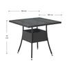 Juskys Polyrattan Gartentisch Yoro eckig - wetterfest 80x80 Produktbild-Vorschau 13